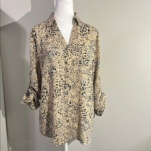 Chic Animal Print Blouse for Women